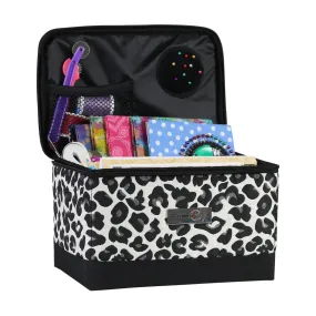 Collapsible Sewing Kit Organizer Box, Cheetah