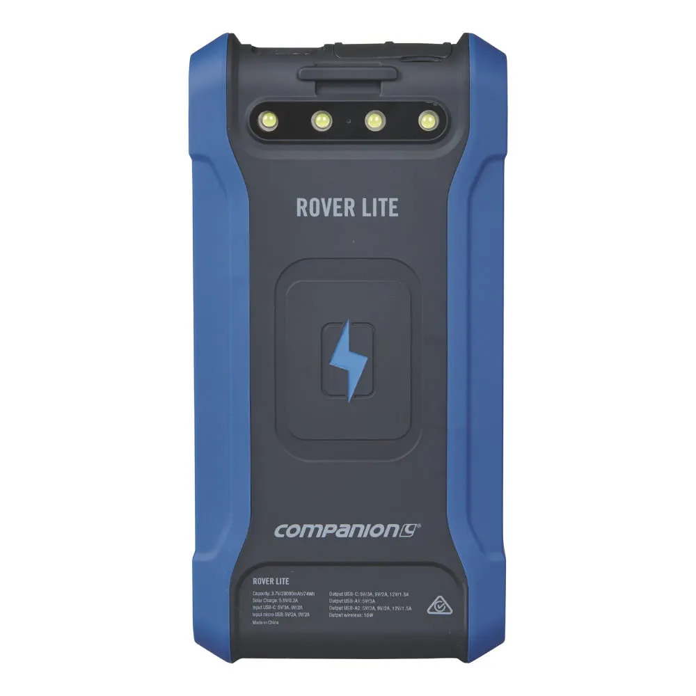 Companion Rover Lite Wireless 20000mAh Powerbank with Solar Panel