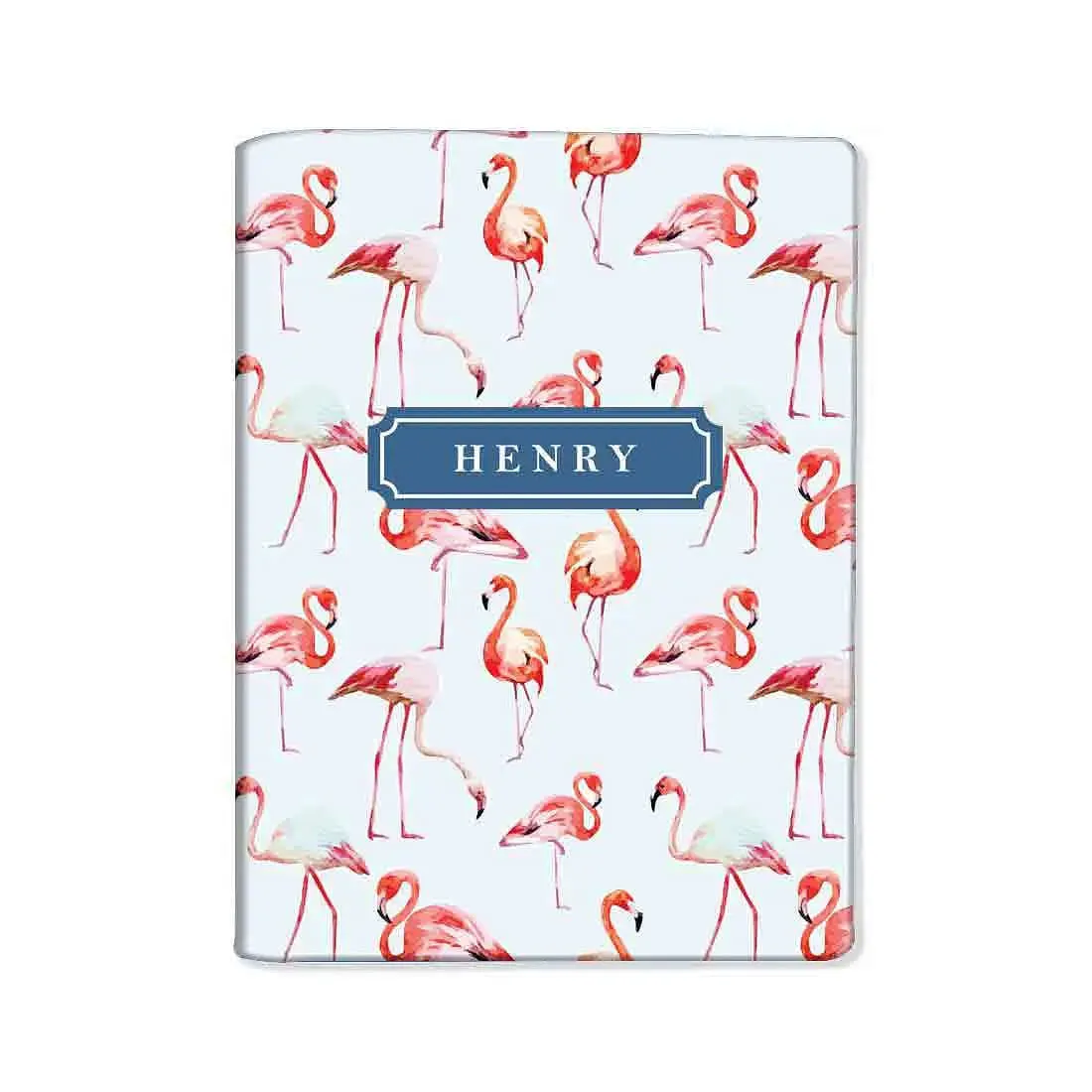 Cool Custom Passport Cover - Flamingos Blue