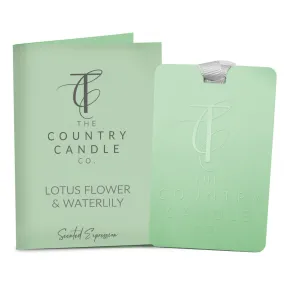 Country Candle Lotus Flower & Waterlily Fragrance Card