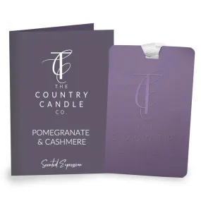 Country Candle Pomegrante & Cashmere Fragrance Card