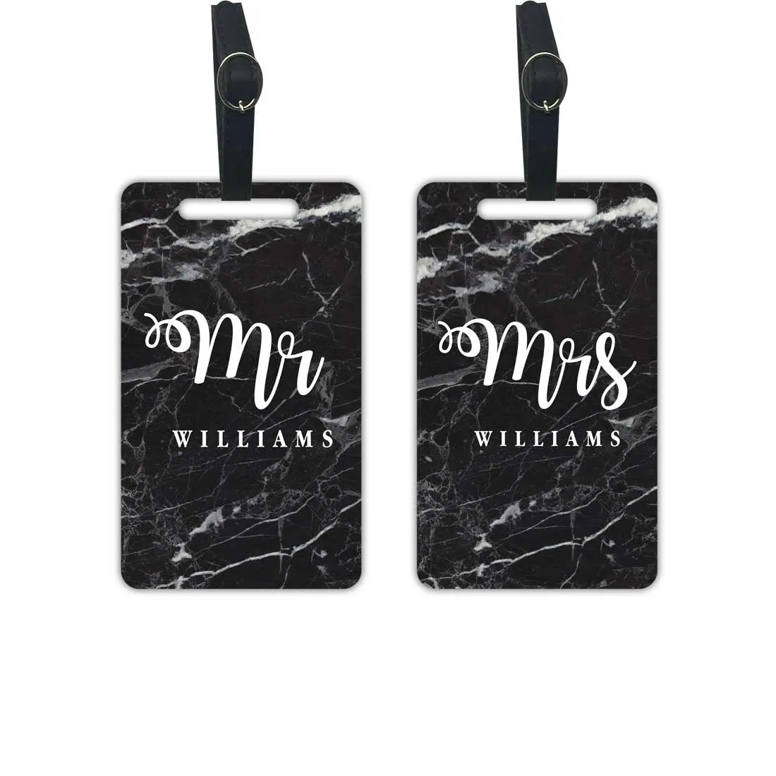 Couple Passport Holder Luggage Tag Gift Box- Mr Mrs Passport Sleeve and Bag Tag Set