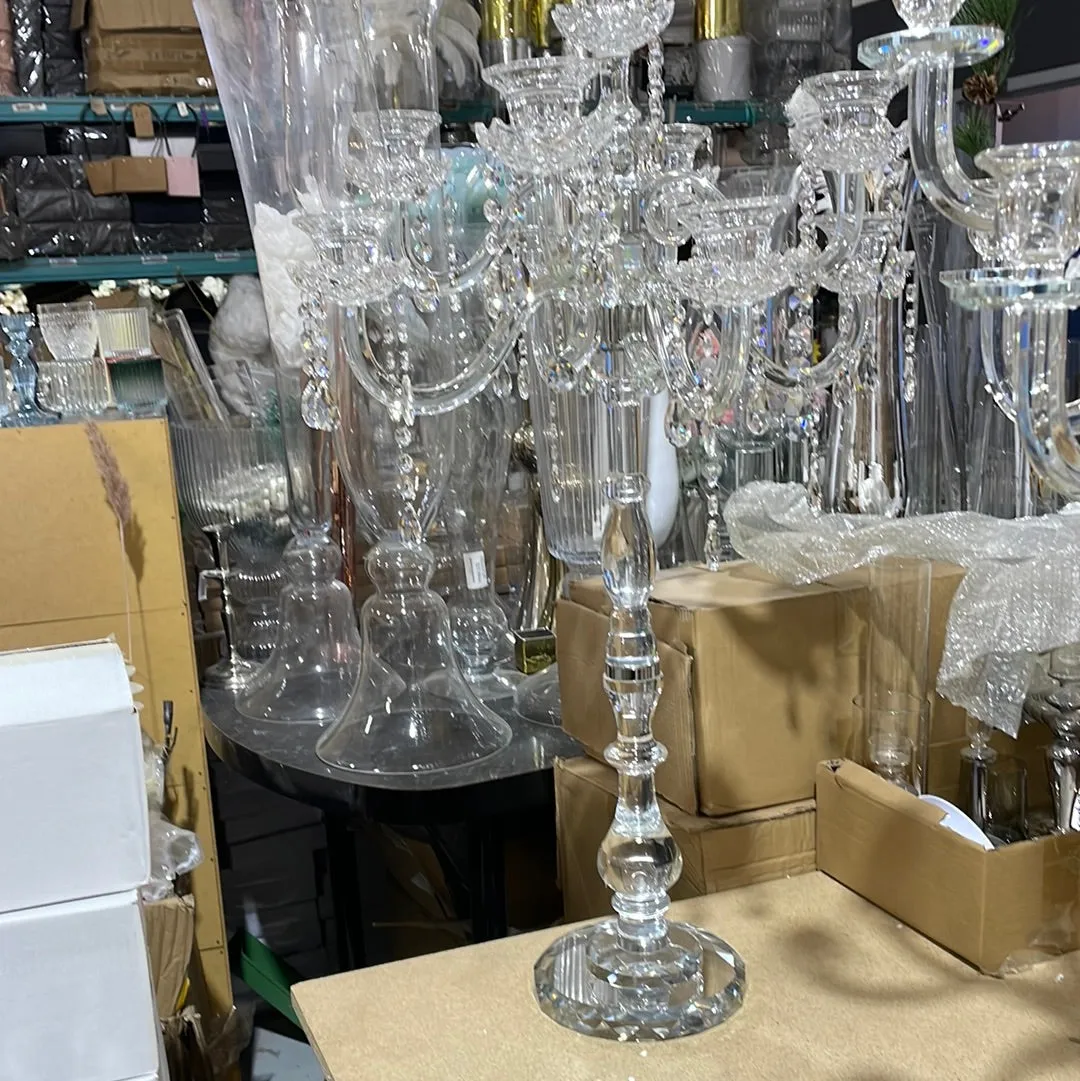 CRYSTAL CANDELABRA 9 HEAD 1.1meter tall