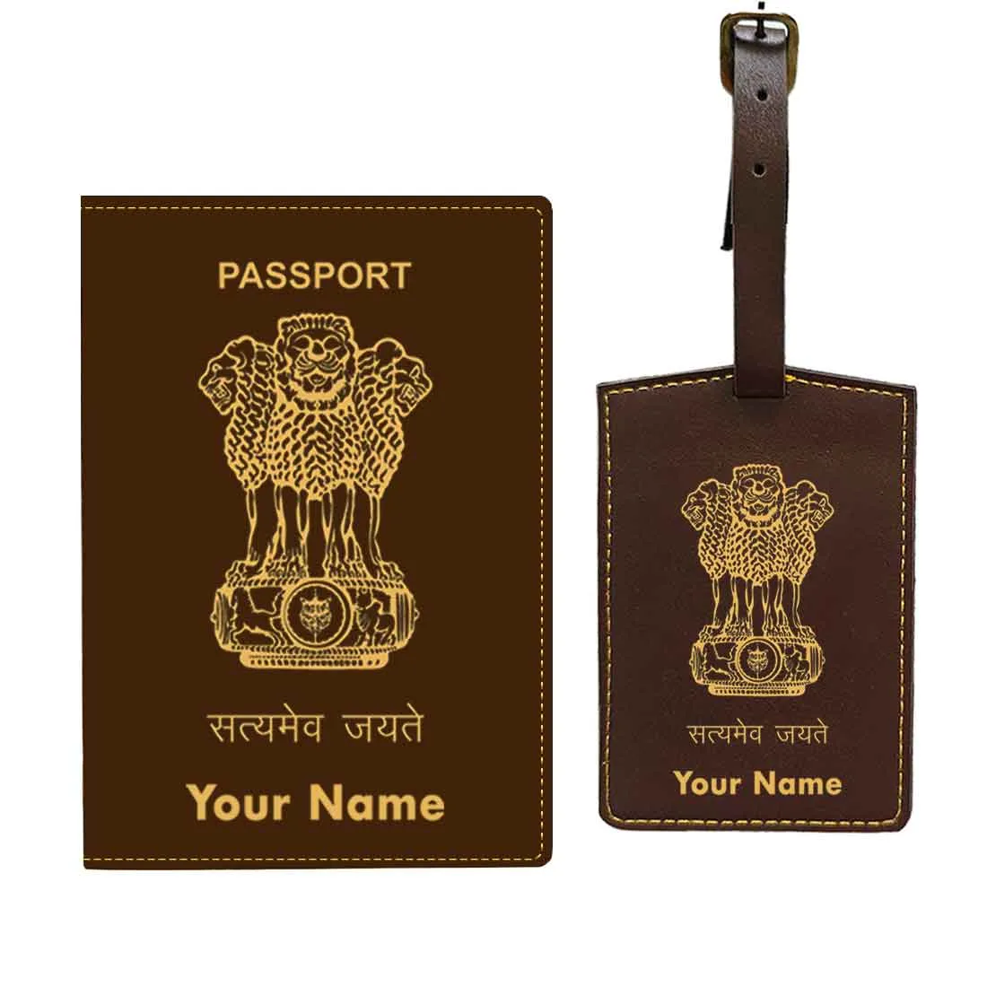 Customized Passport Holder Cover Travel Wallet Case-INDIAN PASSPORT STYLE-MULTICOLOR