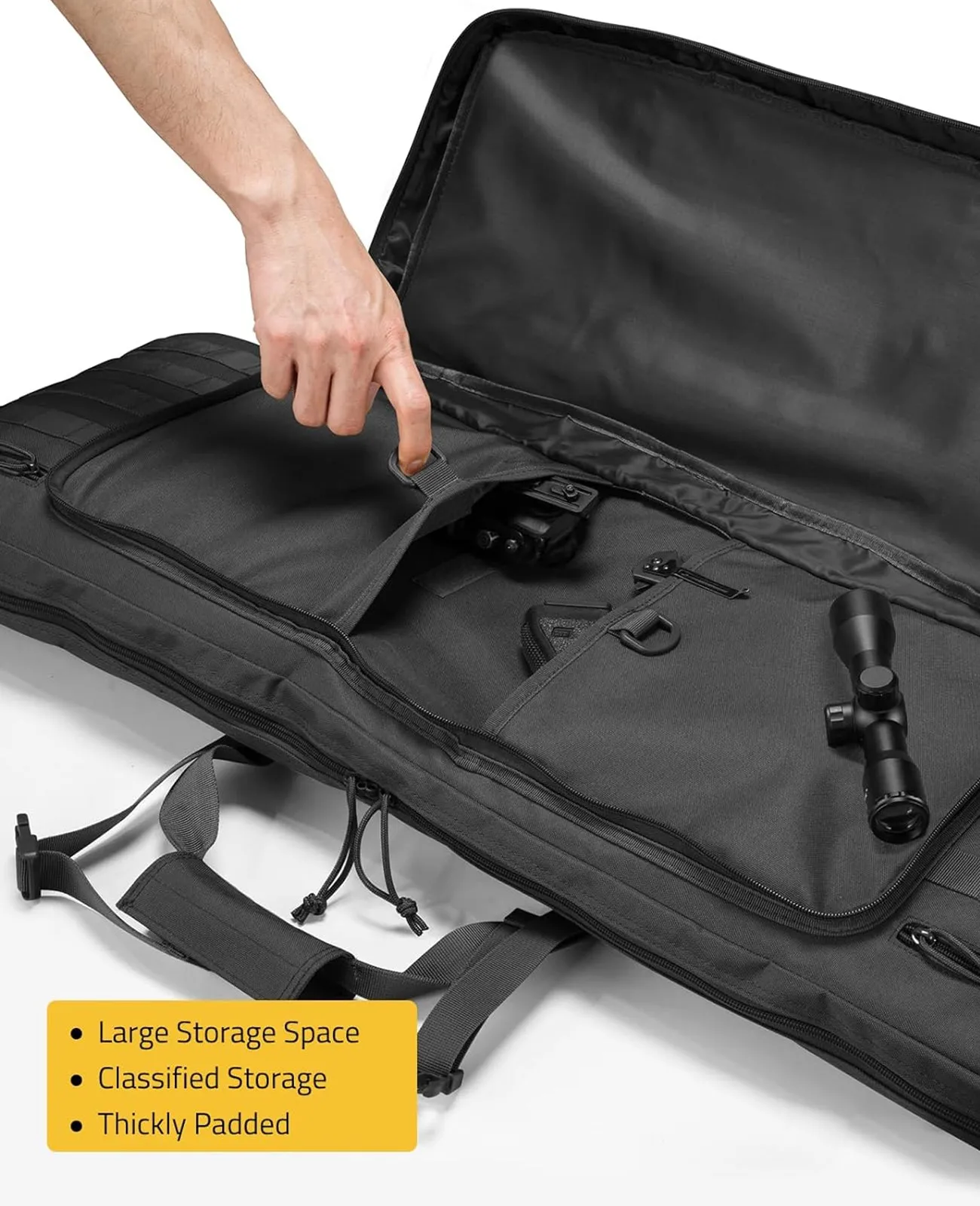 CVLIFE 48" Double Soft Rifle Case Tactical Long Gun Bag