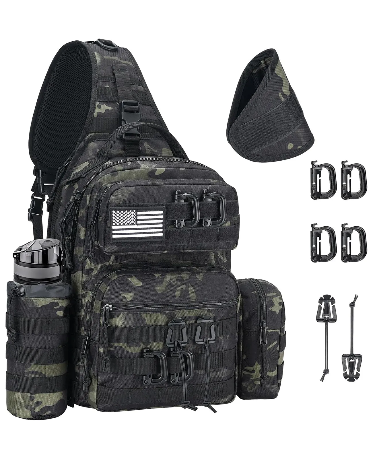 CVLIFE Tactical Sling Bag Backpack for Men