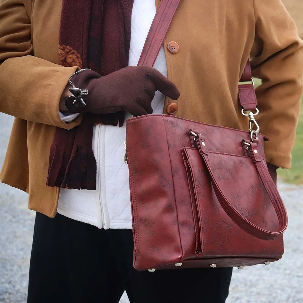 Daily Shoulder Tote, Washable USA Cowhide