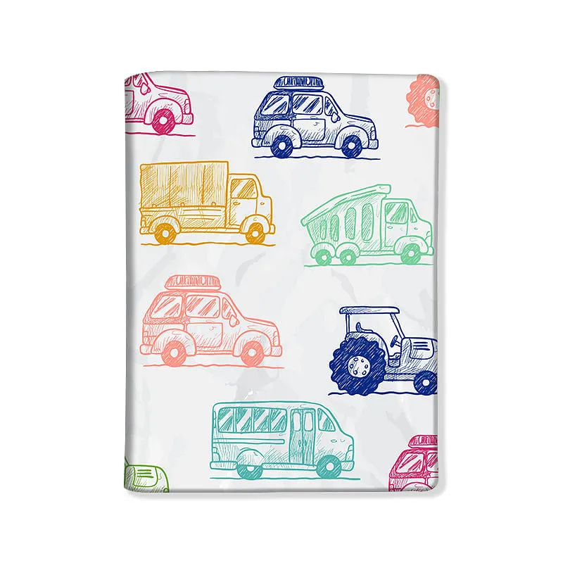 Designer Passport Cover - Colorful Vehicles