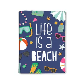 Designer Passport Cover - Life Is a Beach Blue