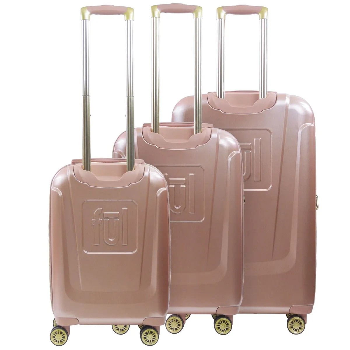 Disney Minnie Mouse Rolling Luggage 3 Piece Set - Rose Gold