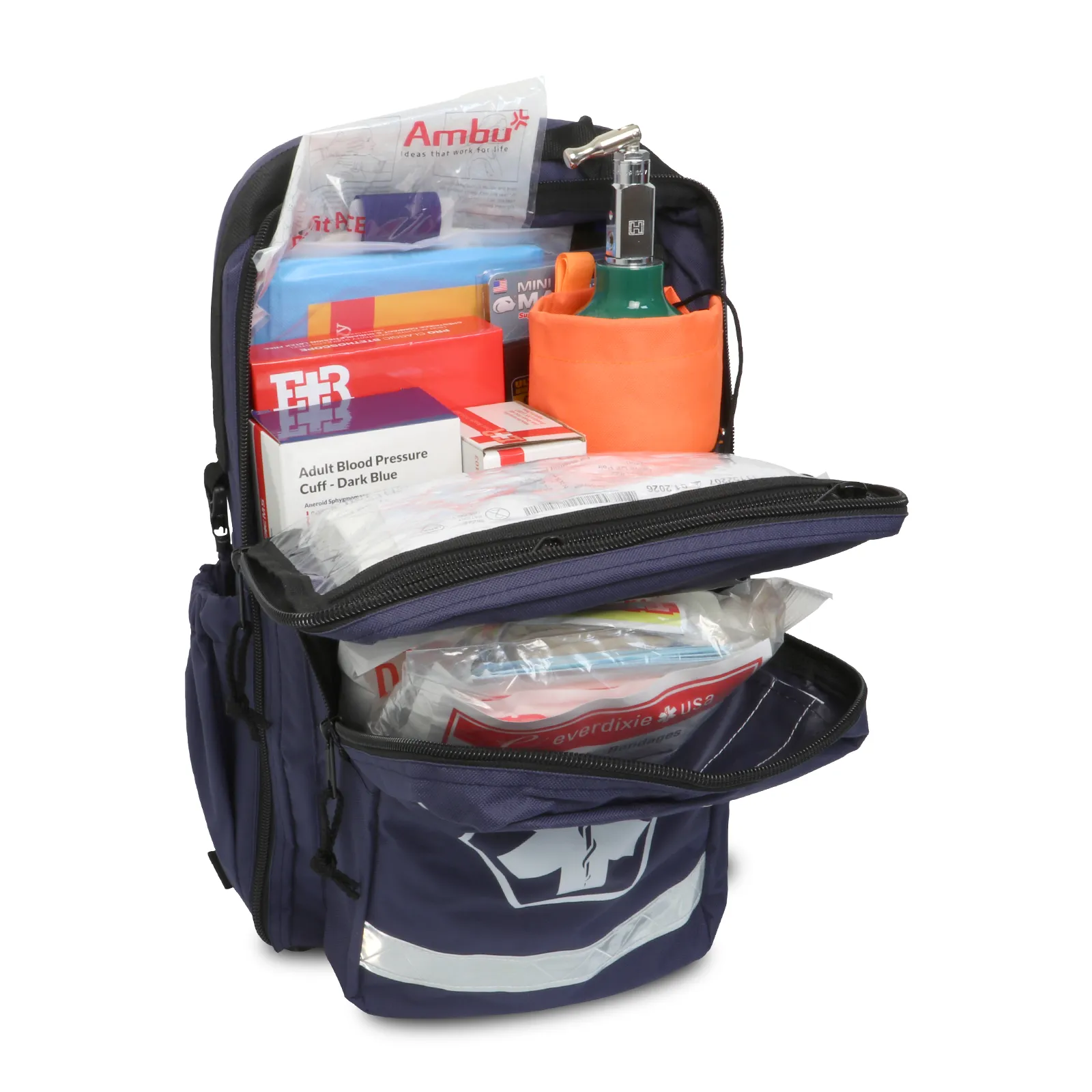 Dixigear Ultimate Pro O2 Trauma Kit, Navy - Fully Stocked