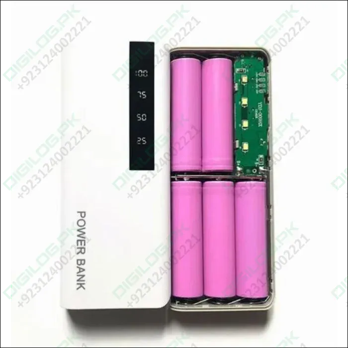 DIY 5x18650 Power Bank Case Dual USB Power Bank Box Shell Dual USB Charging Box With Digital Display Screen(Without Battery)