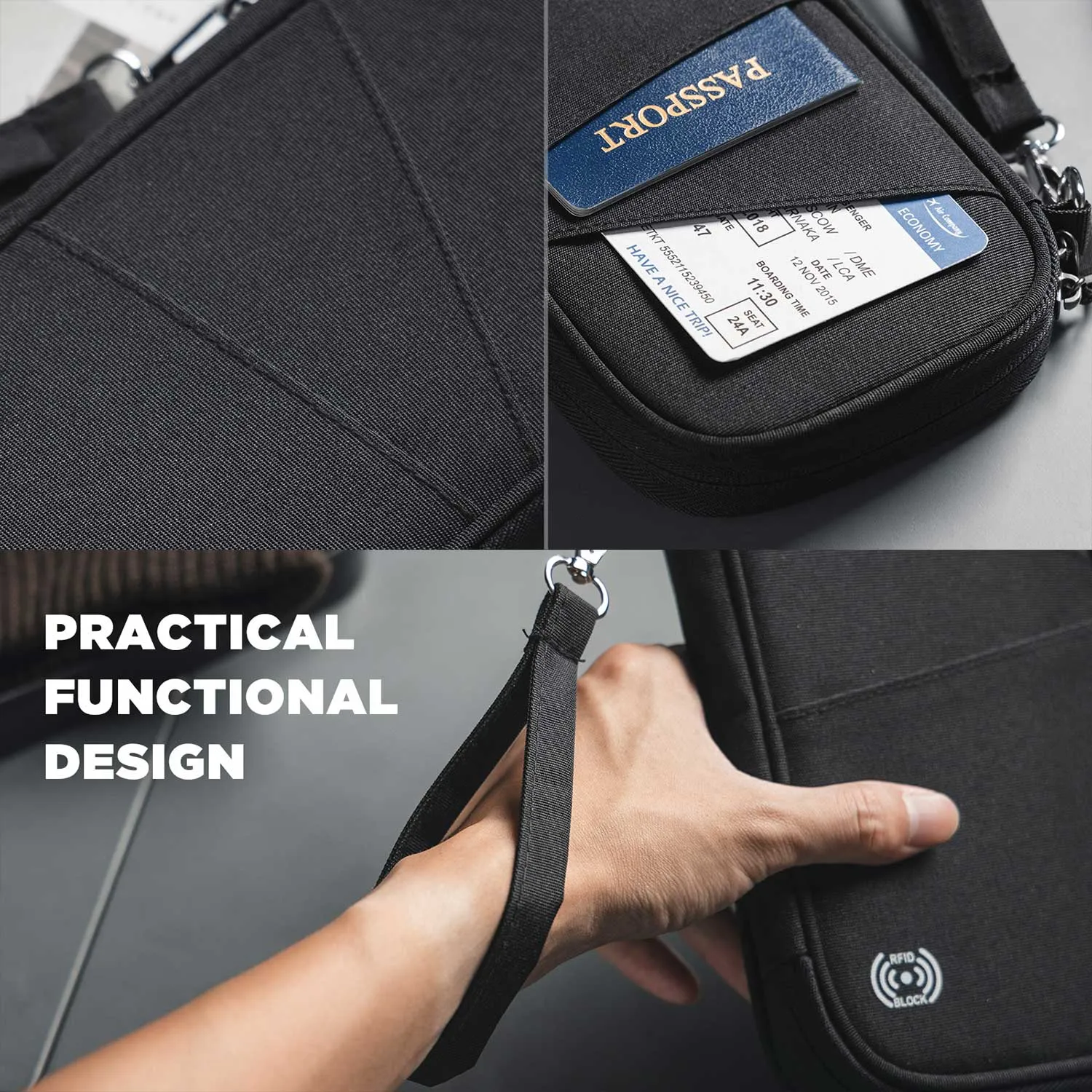 DPW100- Ultimate Travel Companion, Versatile RFID Blocking Passport Holder