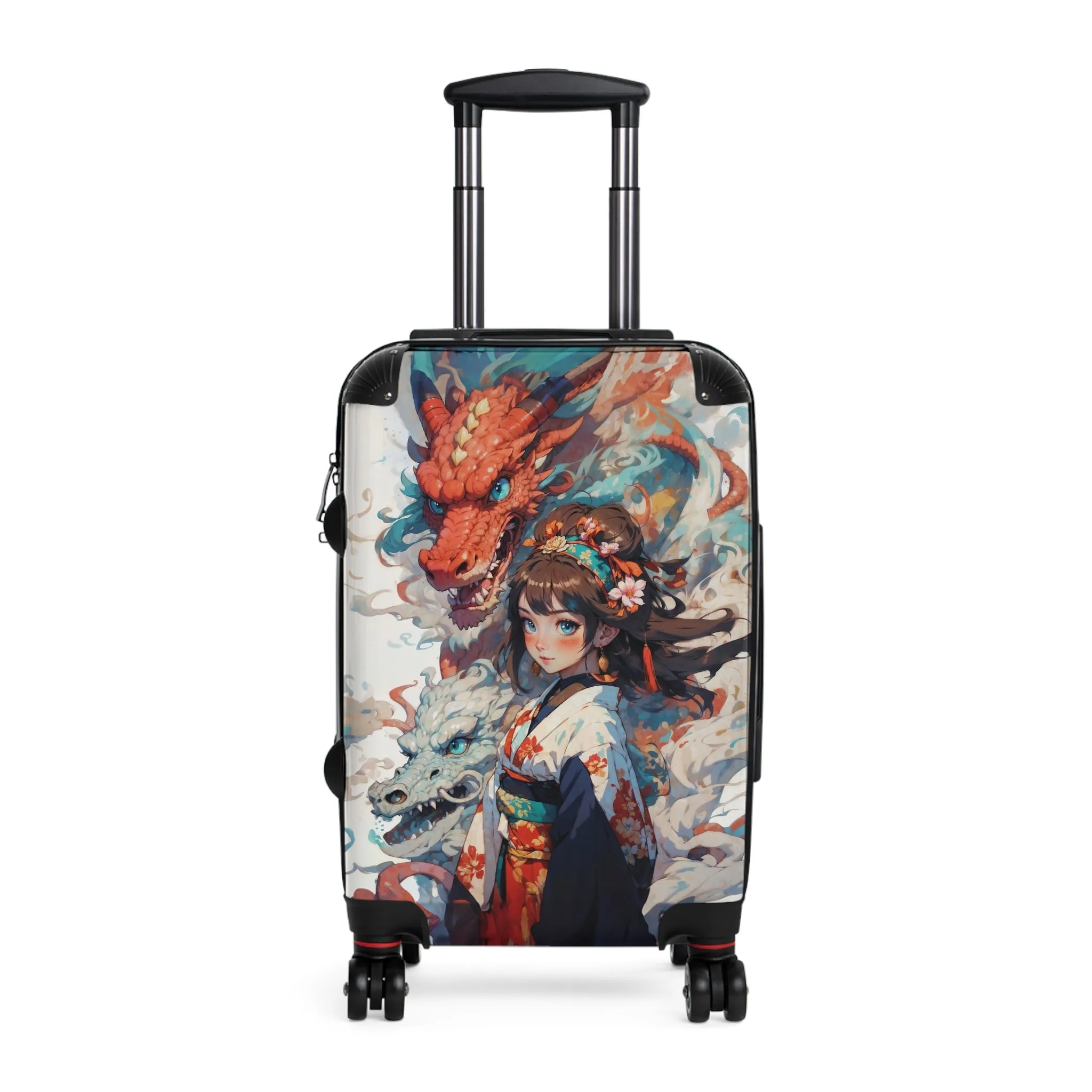 Dragon Empress Suitcase – Stylish Luggage with Asian Art Design for Travel Enthusiasts