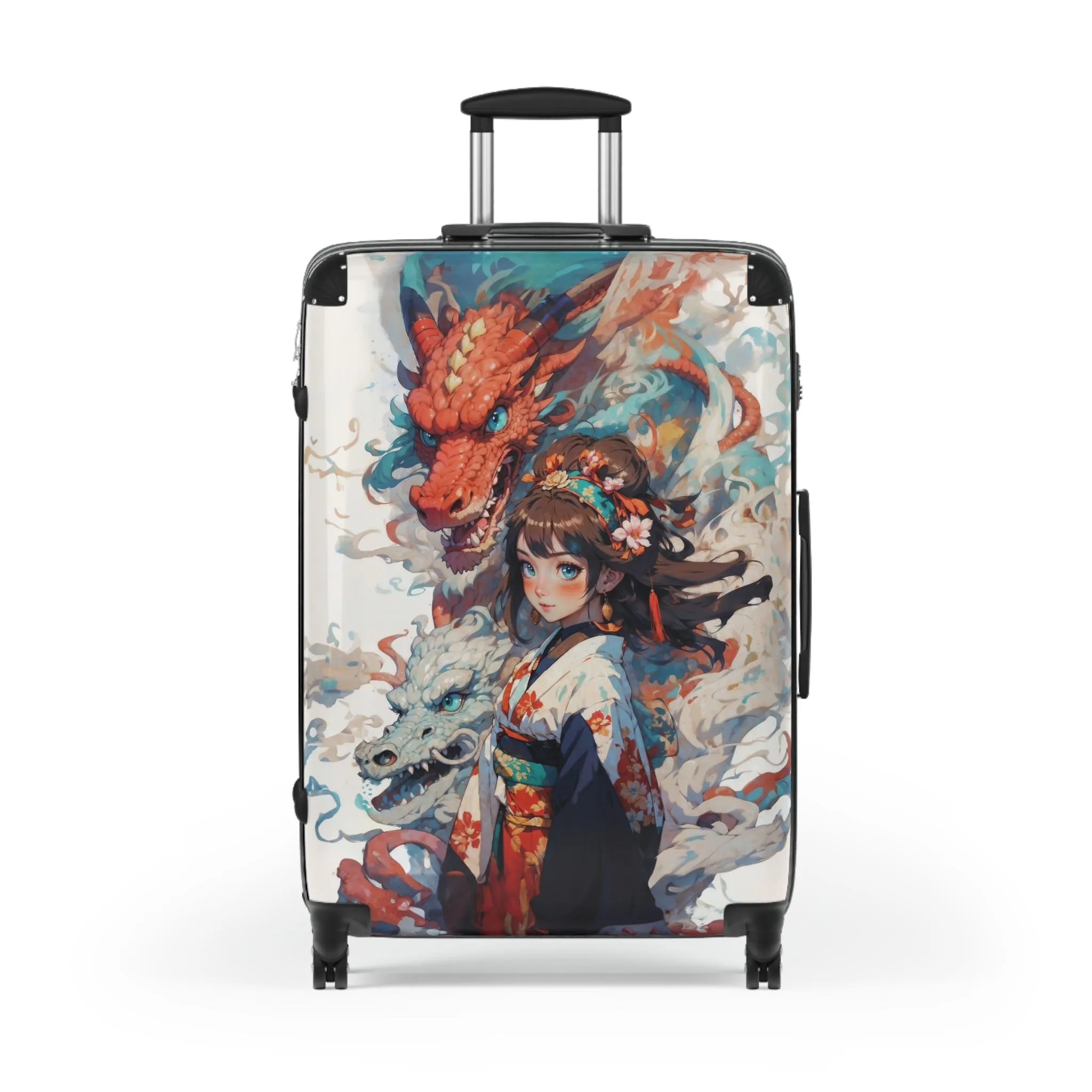 Dragon Empress Suitcase – Stylish Luggage with Asian Art Design for Travel Enthusiasts