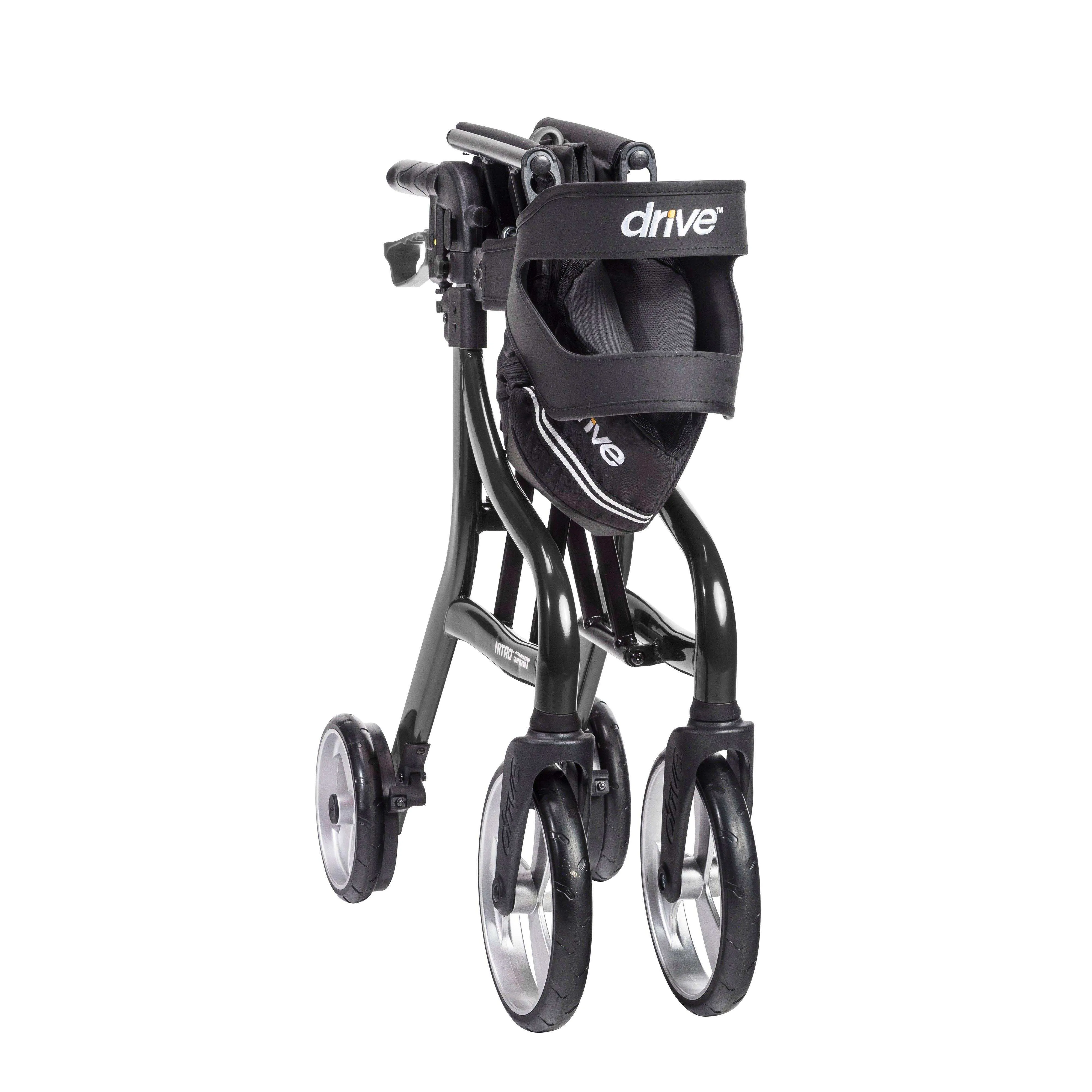 Drive Medical Nitro Sprint Rollator Rolling Walker - Hemi Height