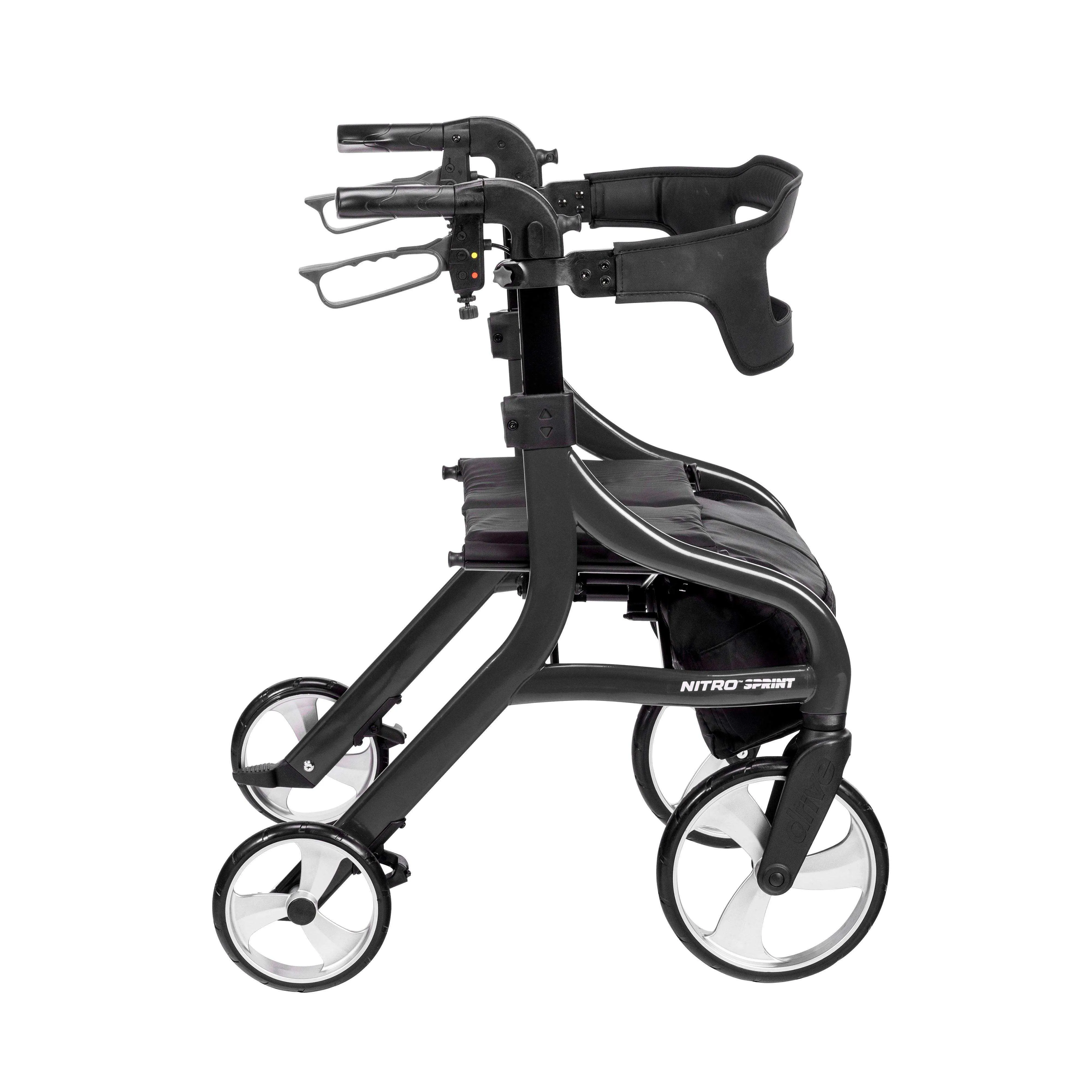 Drive Medical Nitro Sprint Rollator Rolling Walker - Hemi Height