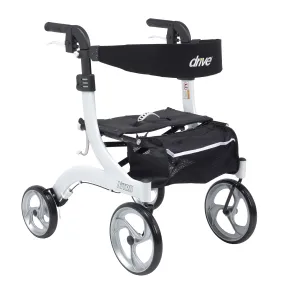 Drive Medical rtl10266wt-h Nitro Euro Style Walker Rollator, Hemi Height, White