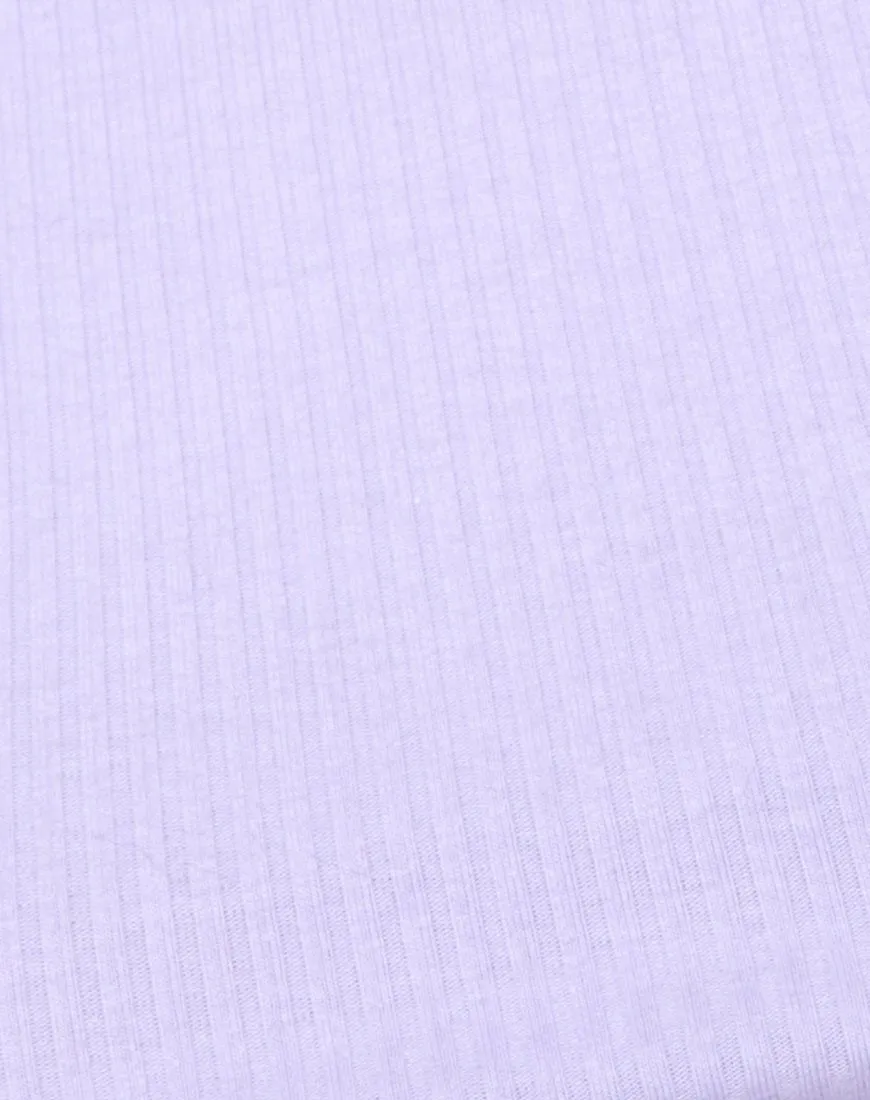 Edina Crop Top Rib Lilac