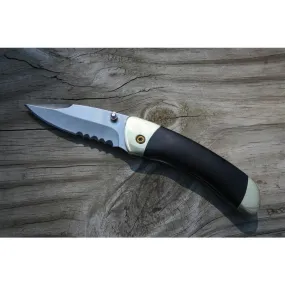 Engraved Classic Folding Pocket Knife - Ebony