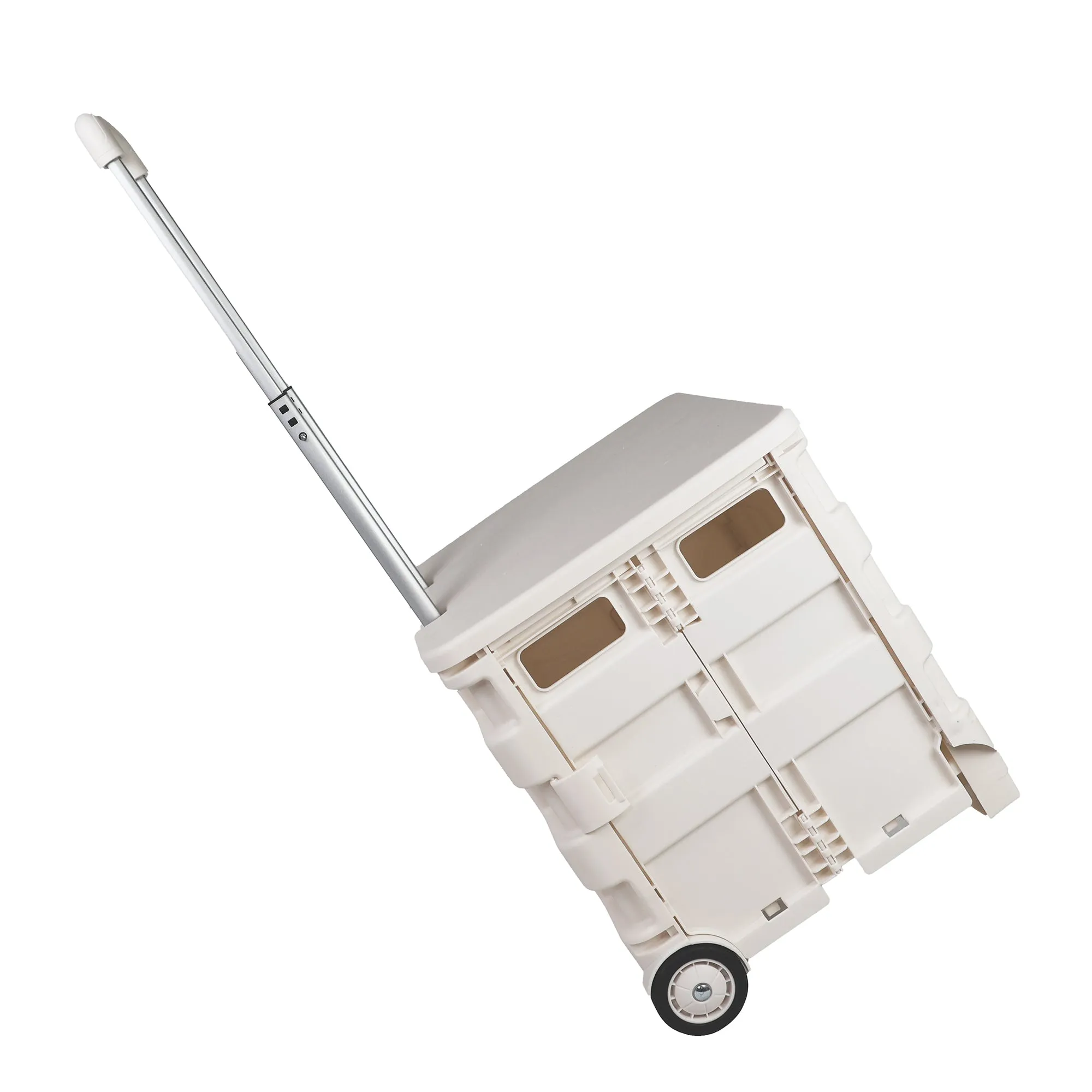 Everything Mary Collapsible Plastic Rolling Cart for Crafts & Hobby Supplies, Ivory