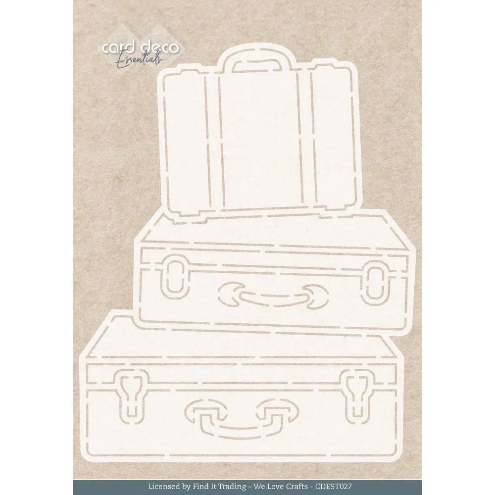 Find It Trading Card Deco Essentials Stencil Suitcase, Rose Decorations