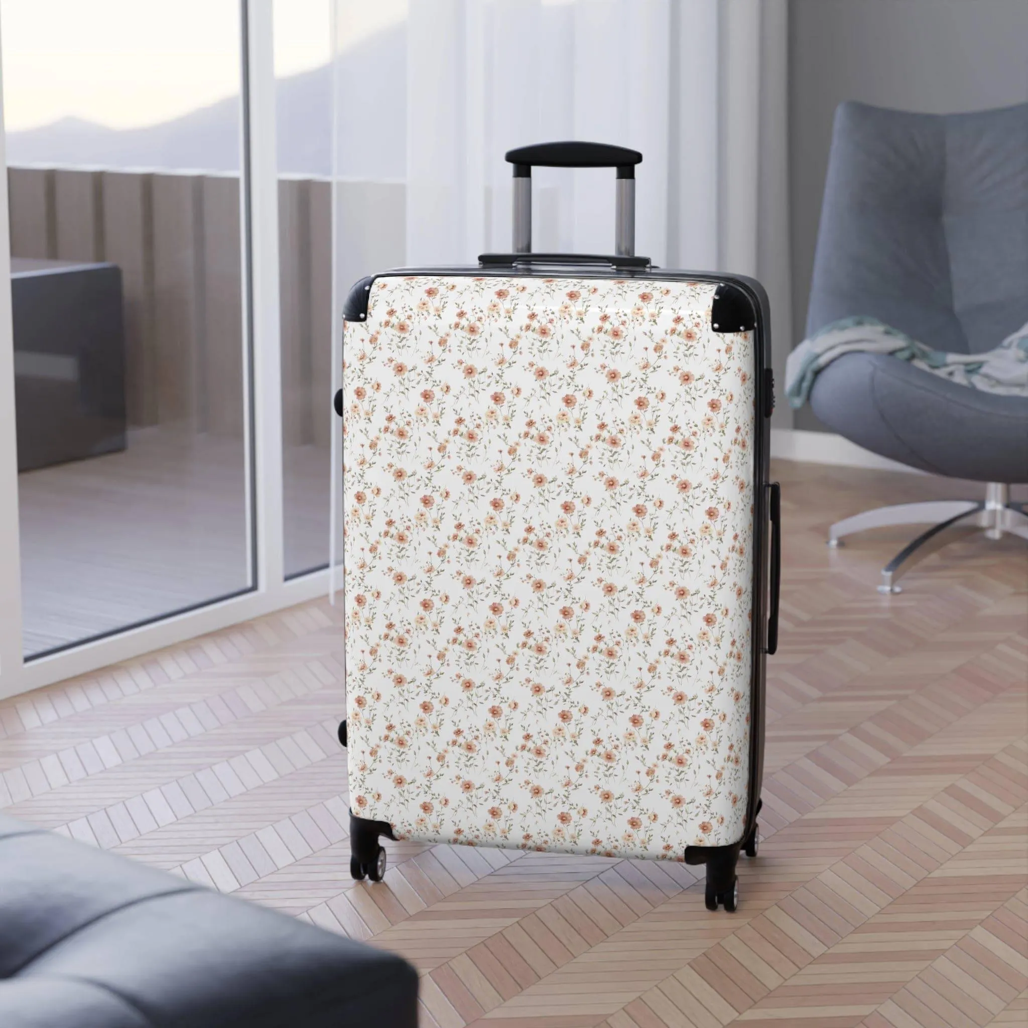 Floral Travel Suitcase