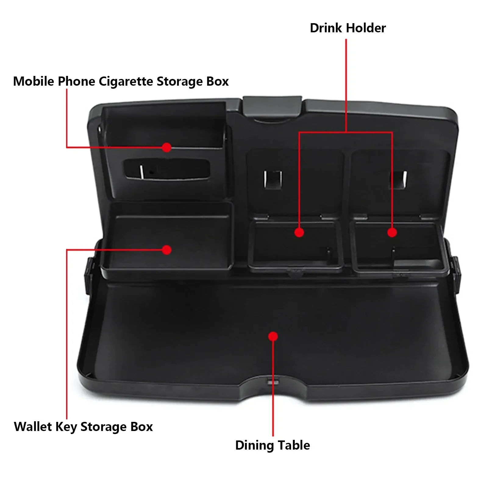 Foldable Back Seat Portable Tray Table Table Organizer