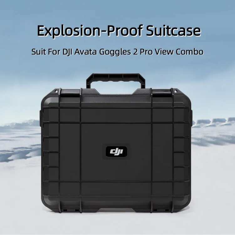 For DJI Avata / Goggles 2 Pro DJI Hard Shell Storage Box Case Suitcase(Black)