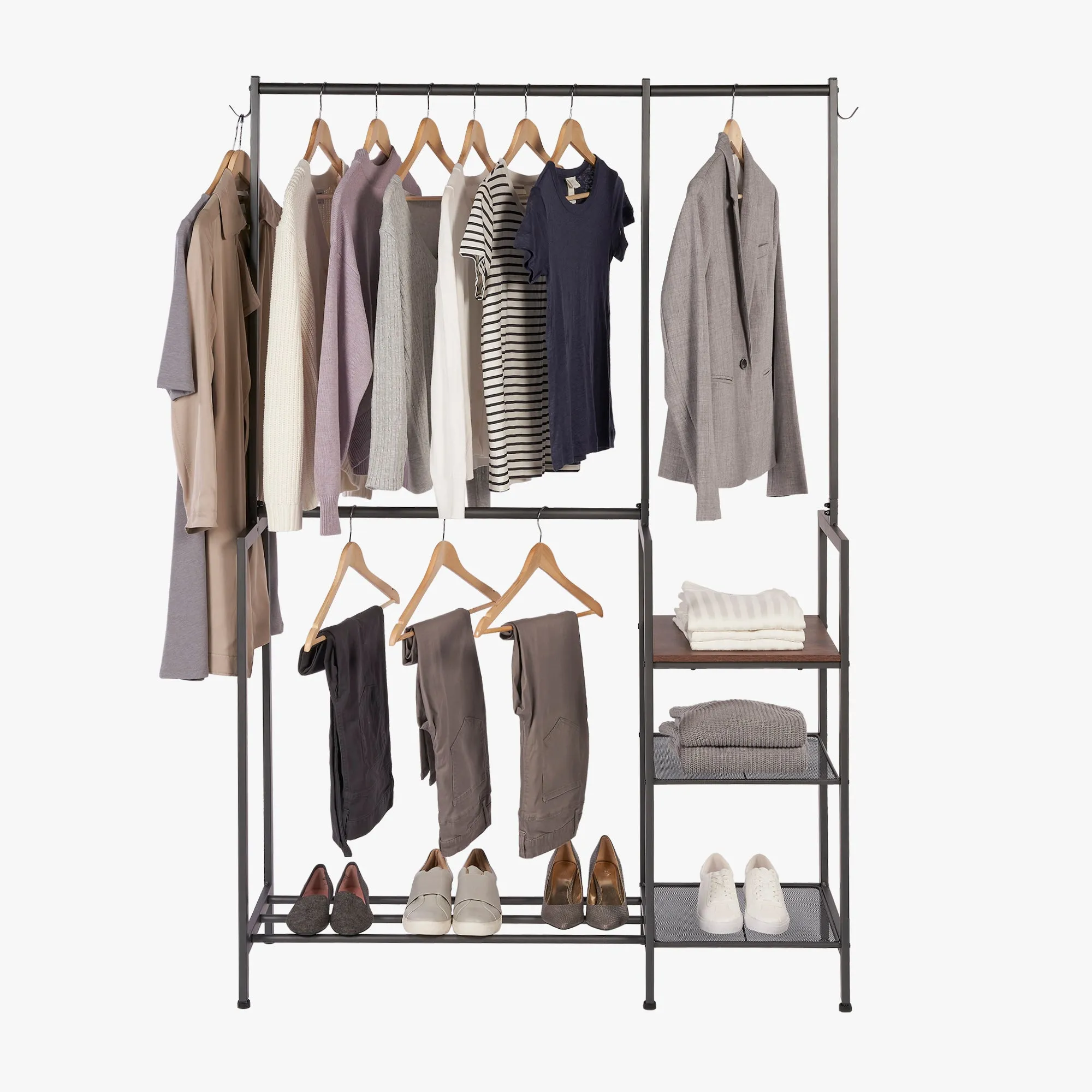 Freestanding Closet Organizer with Shelves