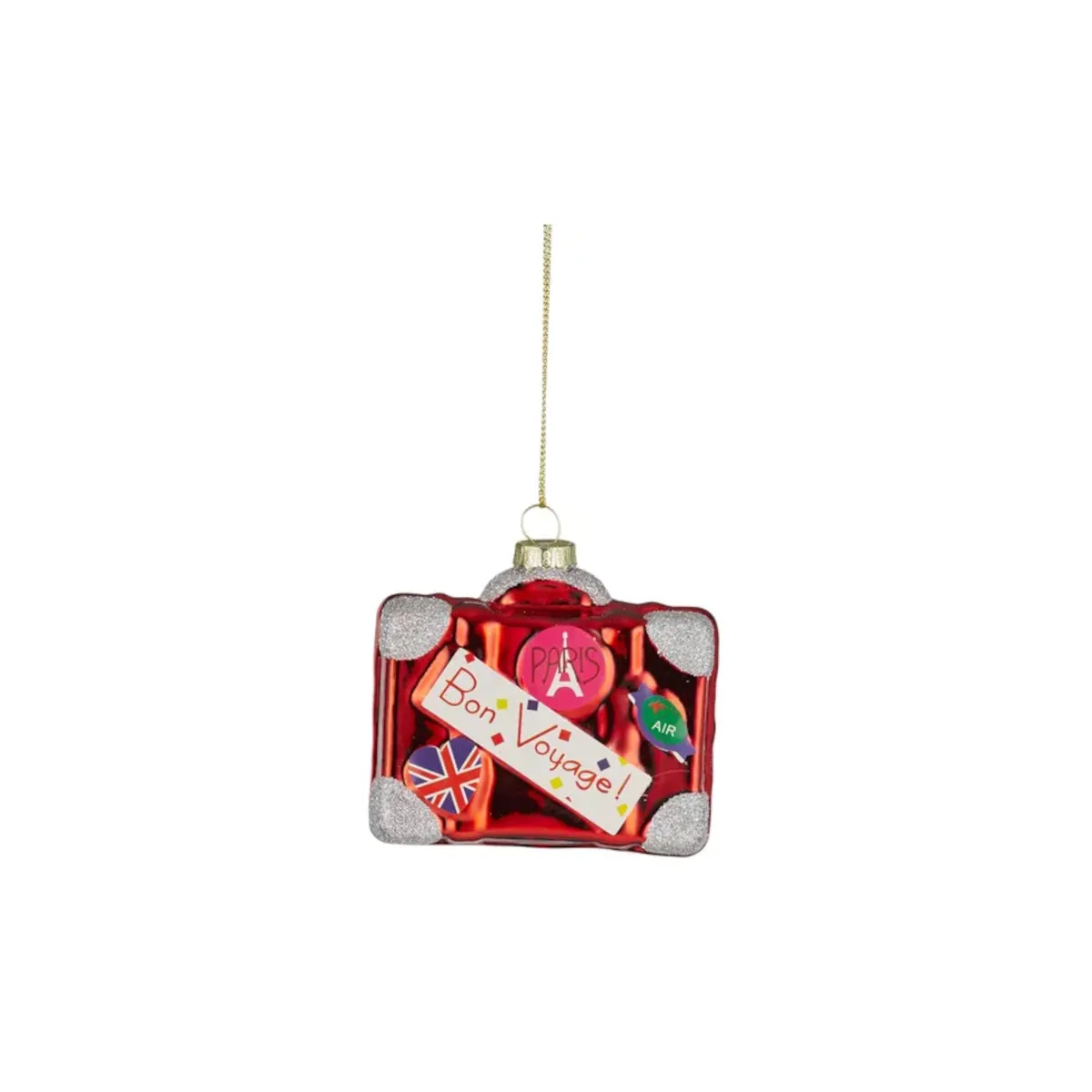 Gala Luggage Ornament Red 7.5cm