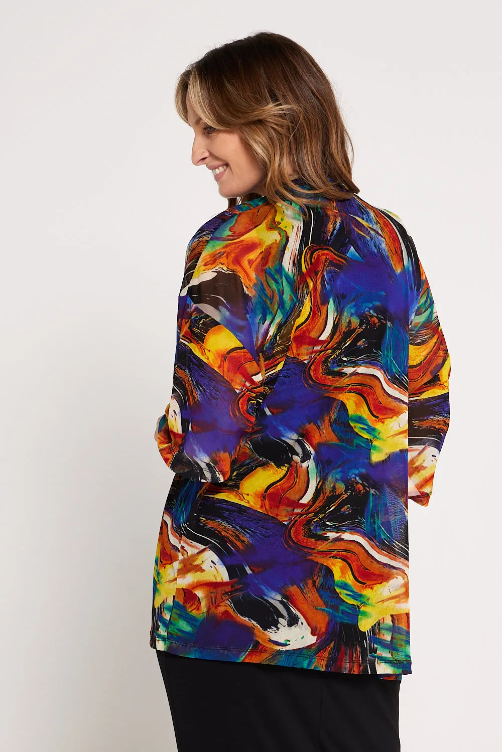 Haiti Mesh Jacket - Purple Orange Swirl