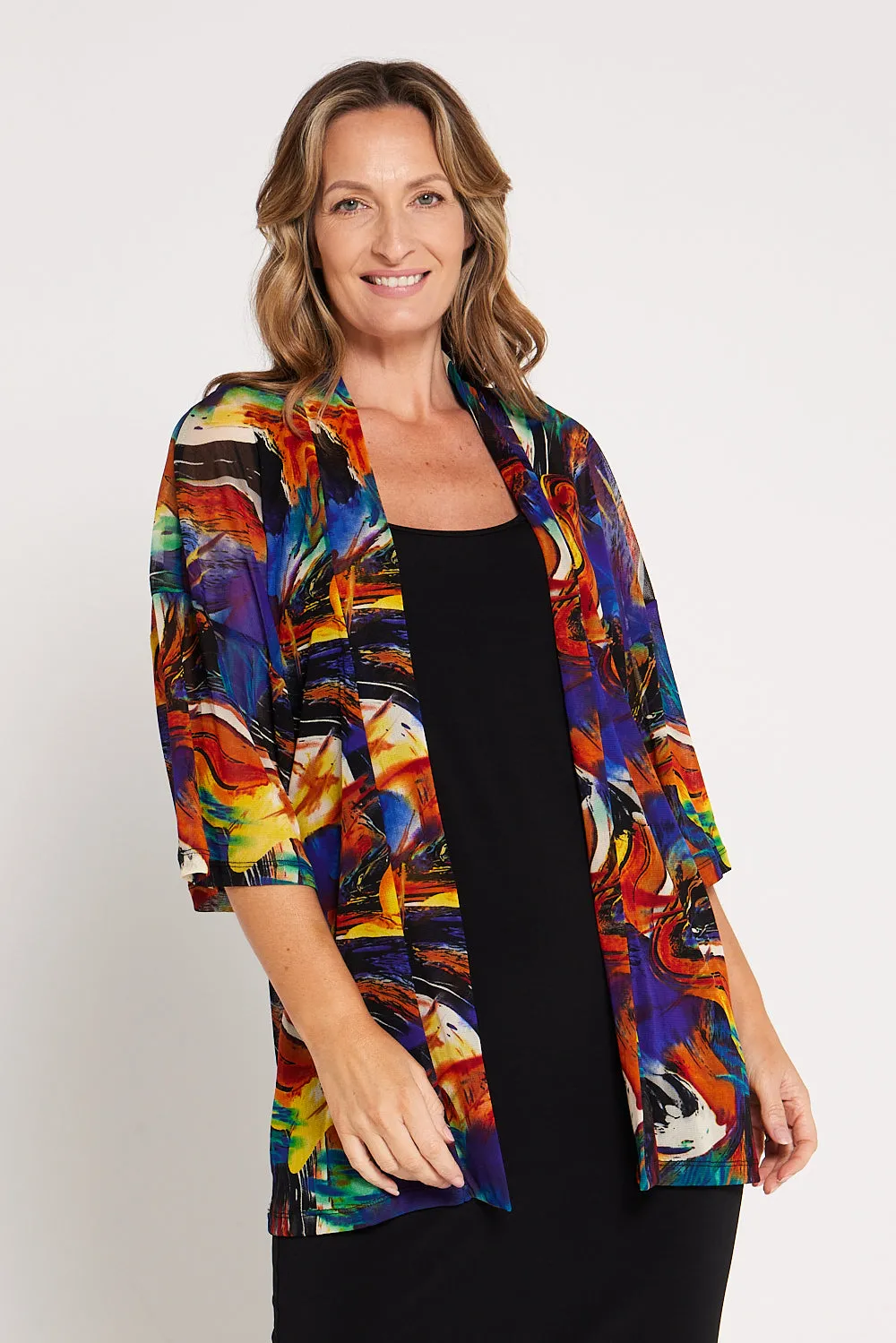 Haiti Mesh Jacket - Purple Orange Swirl