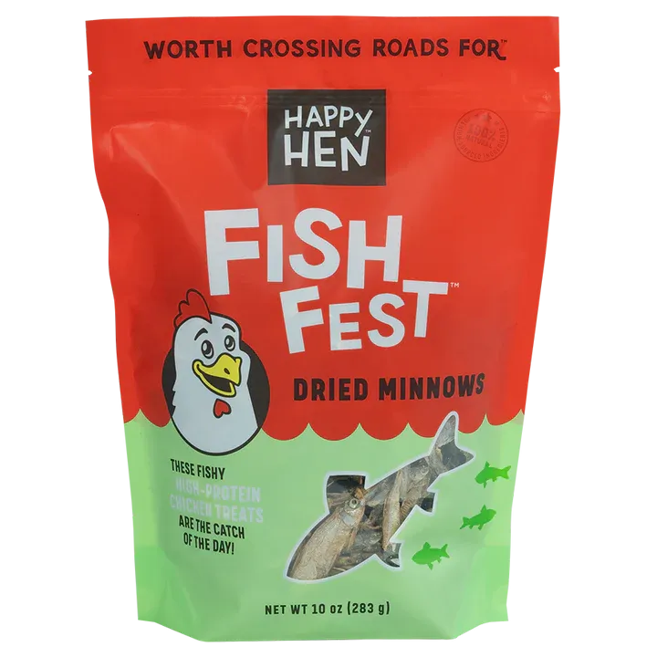 Happy Hen Treats Fish Fest Dried Minnows 10-oz, Poultry Treat