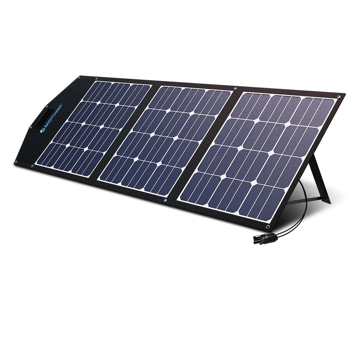 High Efficiency 90W Tri-Fold (3 x 30w) Foldable Solar Panel Kit Suitcase