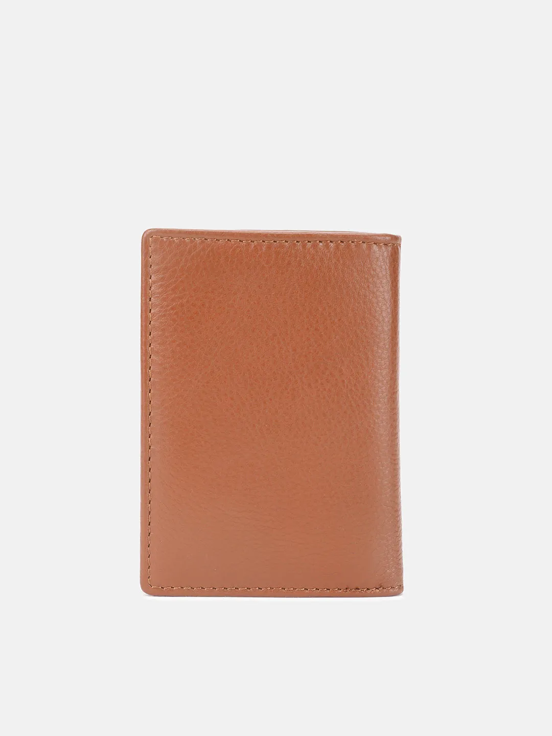 Iconic Men Brown Textured Passport Holder