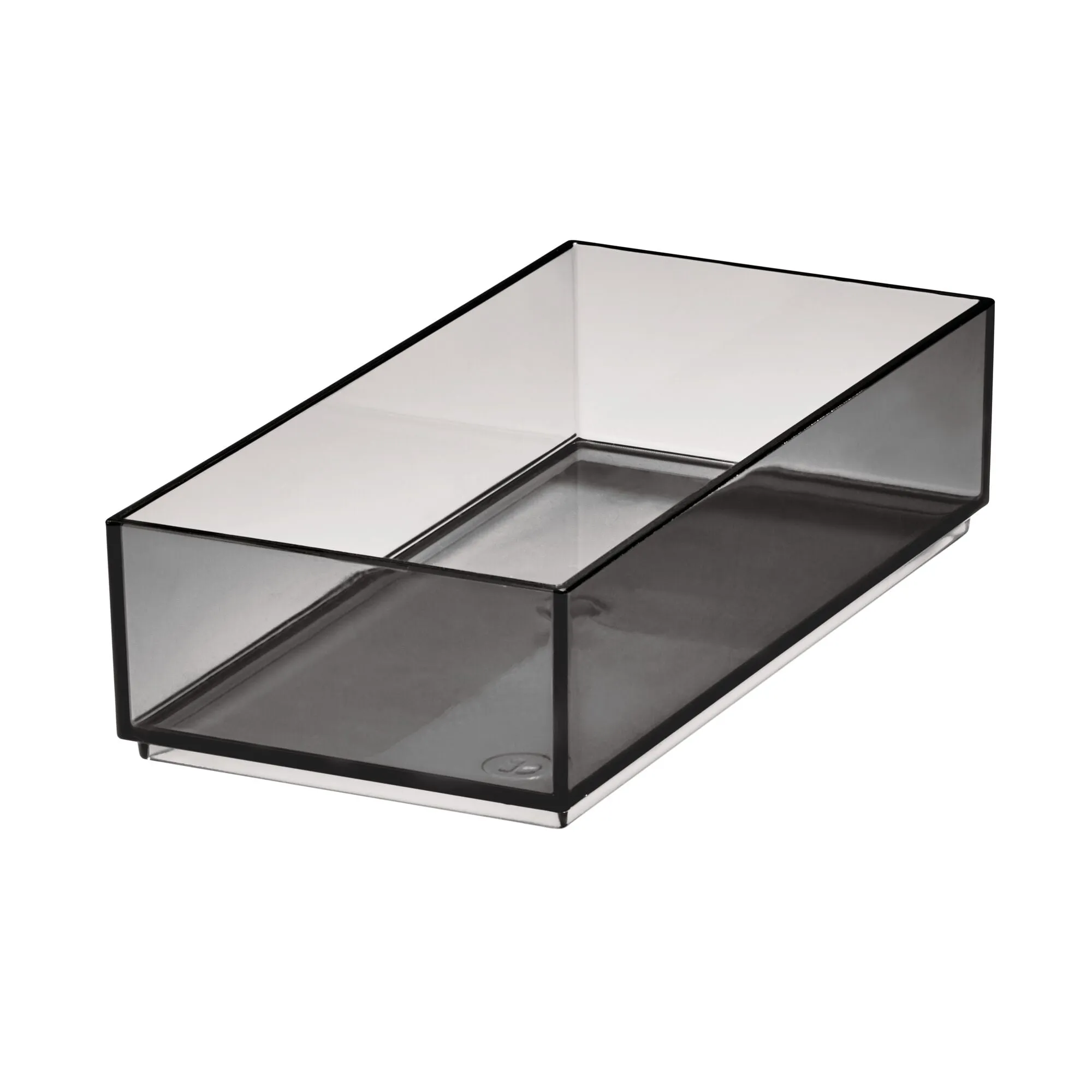 iDesign Cosmetic Drawer Organizer, 4" x 8" x 2", Smoke/Matte Black