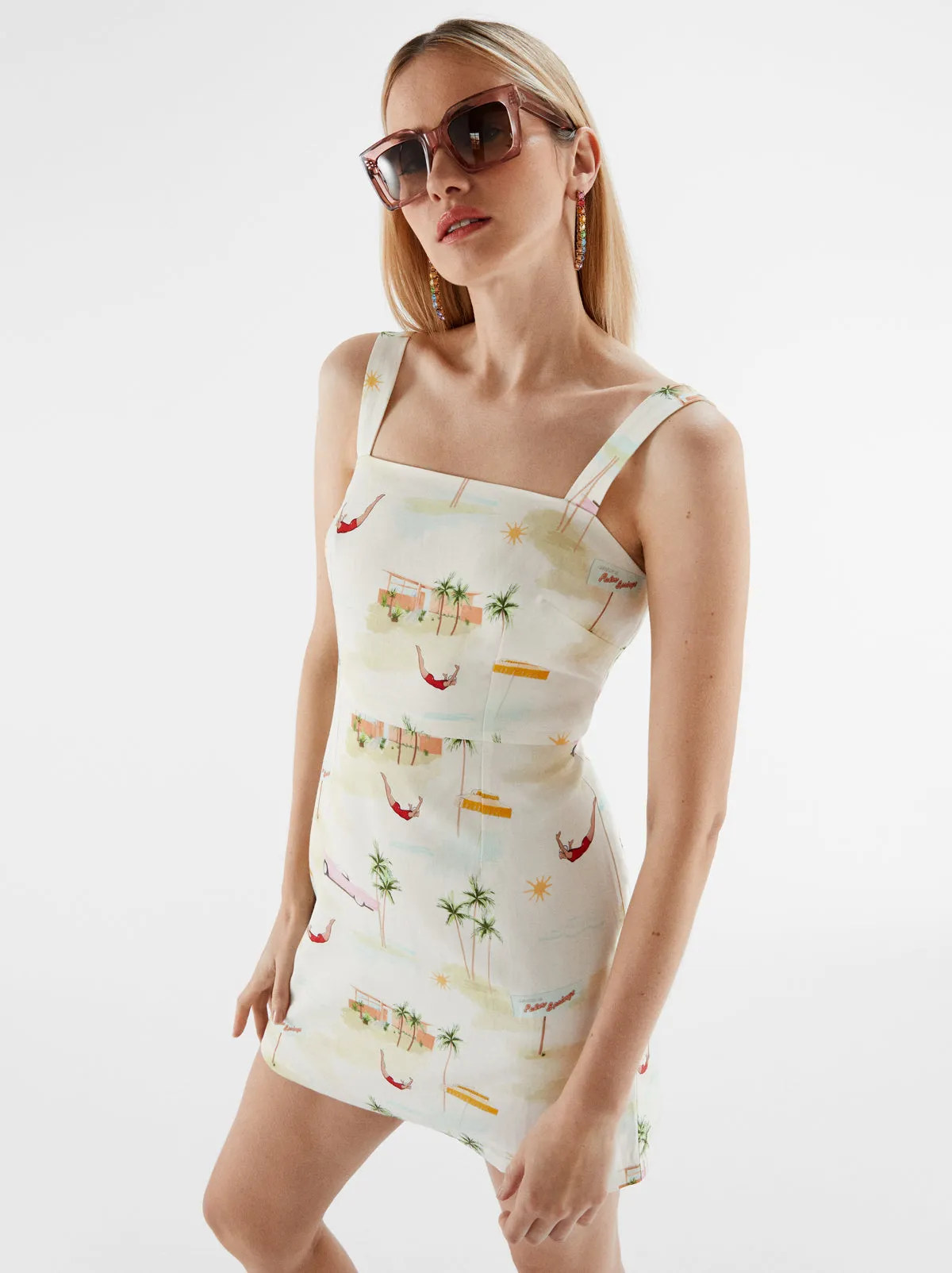 Ivy Palm Springs Print Mini Dress