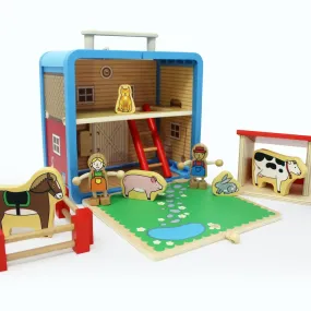 Jack Rabbit Creations Suitcase Series - Barnyard Playset