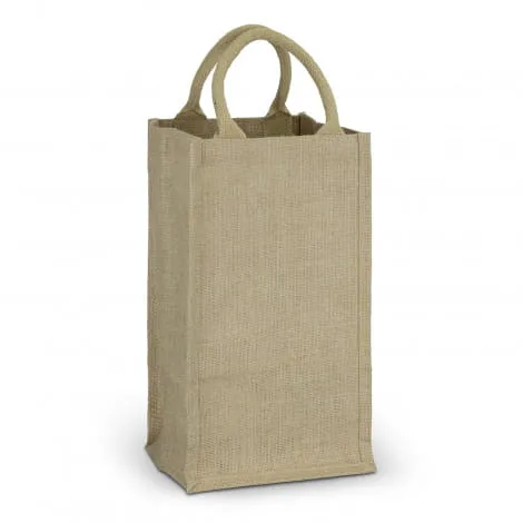 Jute Four Bottle Wine Carrier Bag