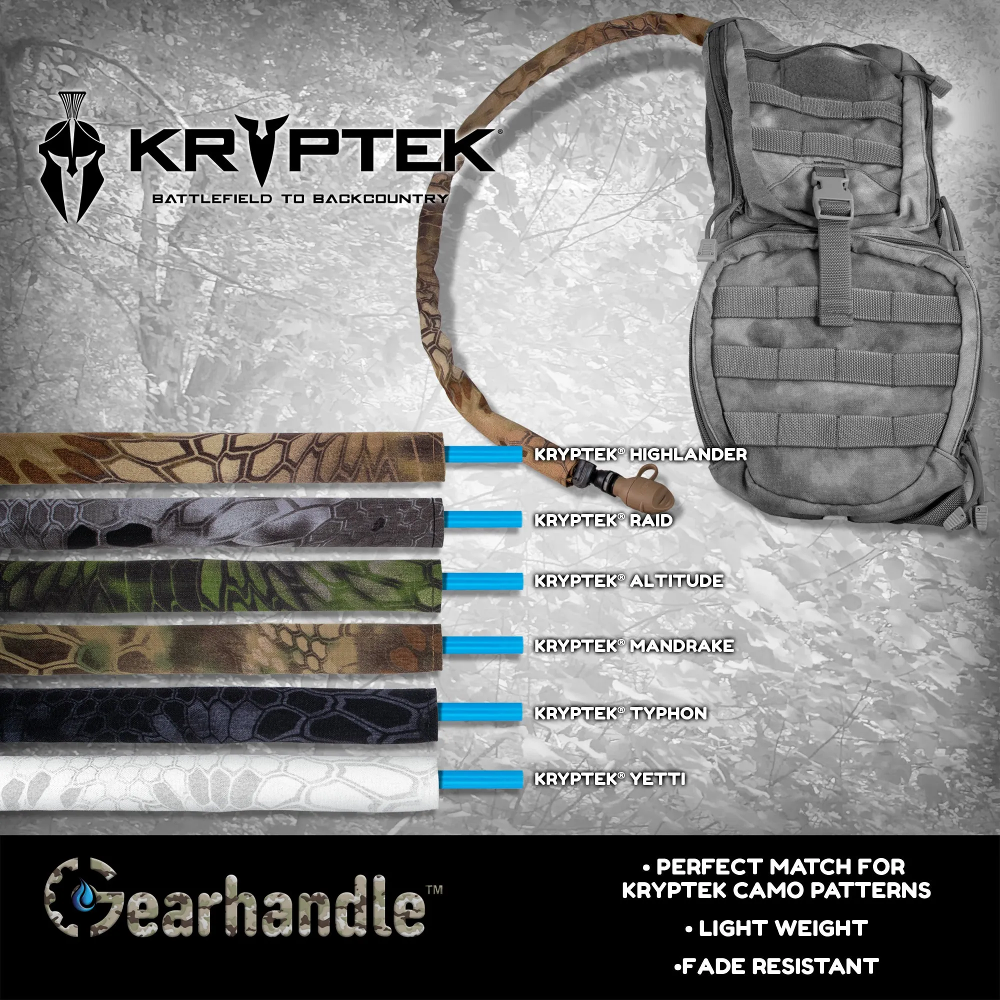 Kryptek Typhon Non Insulated Drink Tube Sleeve