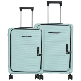 Kuber Industries Luggage Bag | Trolley Bags for Travel | Collapsible Luggage Bag | Travelling Bag | Trolley Bags for Suitcase | Lightweight Luggage Bag | 20M-24M Inch |Pack of 4| Light Mint