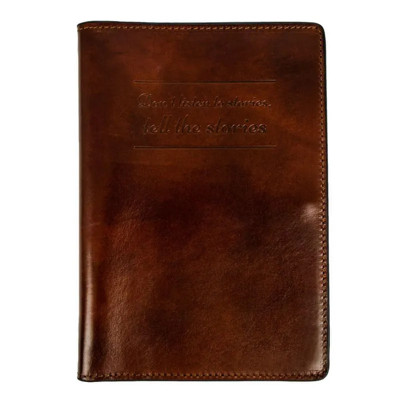 Large Full Grain Italian Leather Passport Holder - Gulliver's Travels