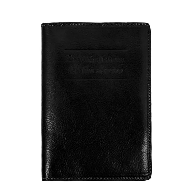 Large Full Grain Italian Leather Passport Holder - Gulliver's Travels