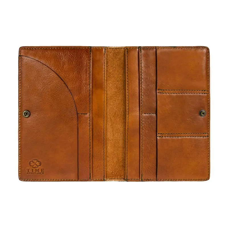 Large Full Grain Italian Leather Passport Holder - Gulliver's Travels