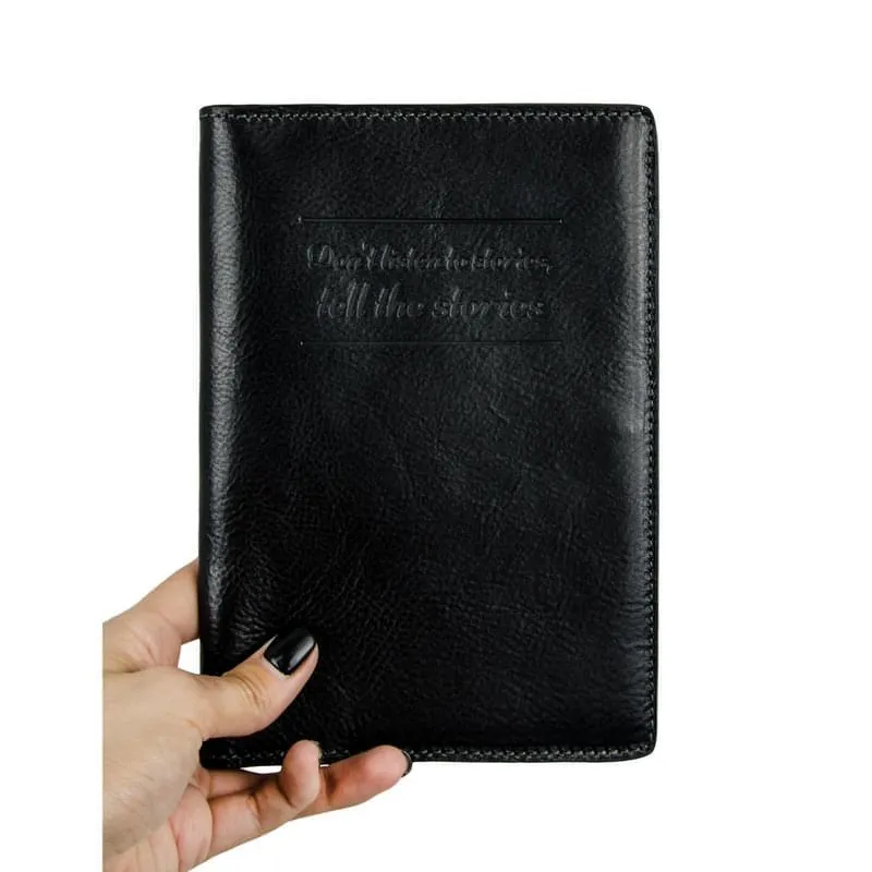 Large Full Grain Italian Leather Passport Holder - Gulliver's Travels