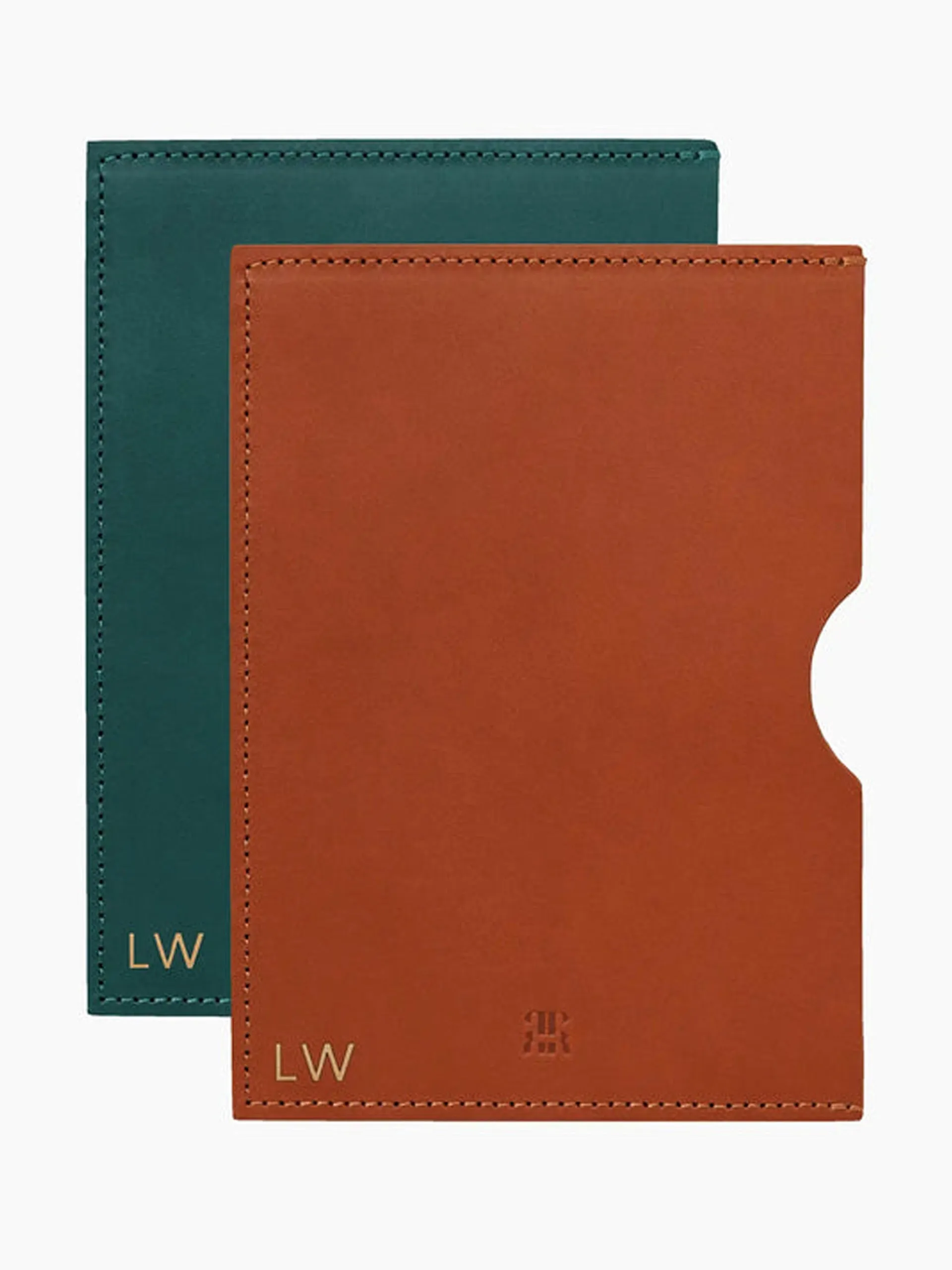 Leather passport holder set