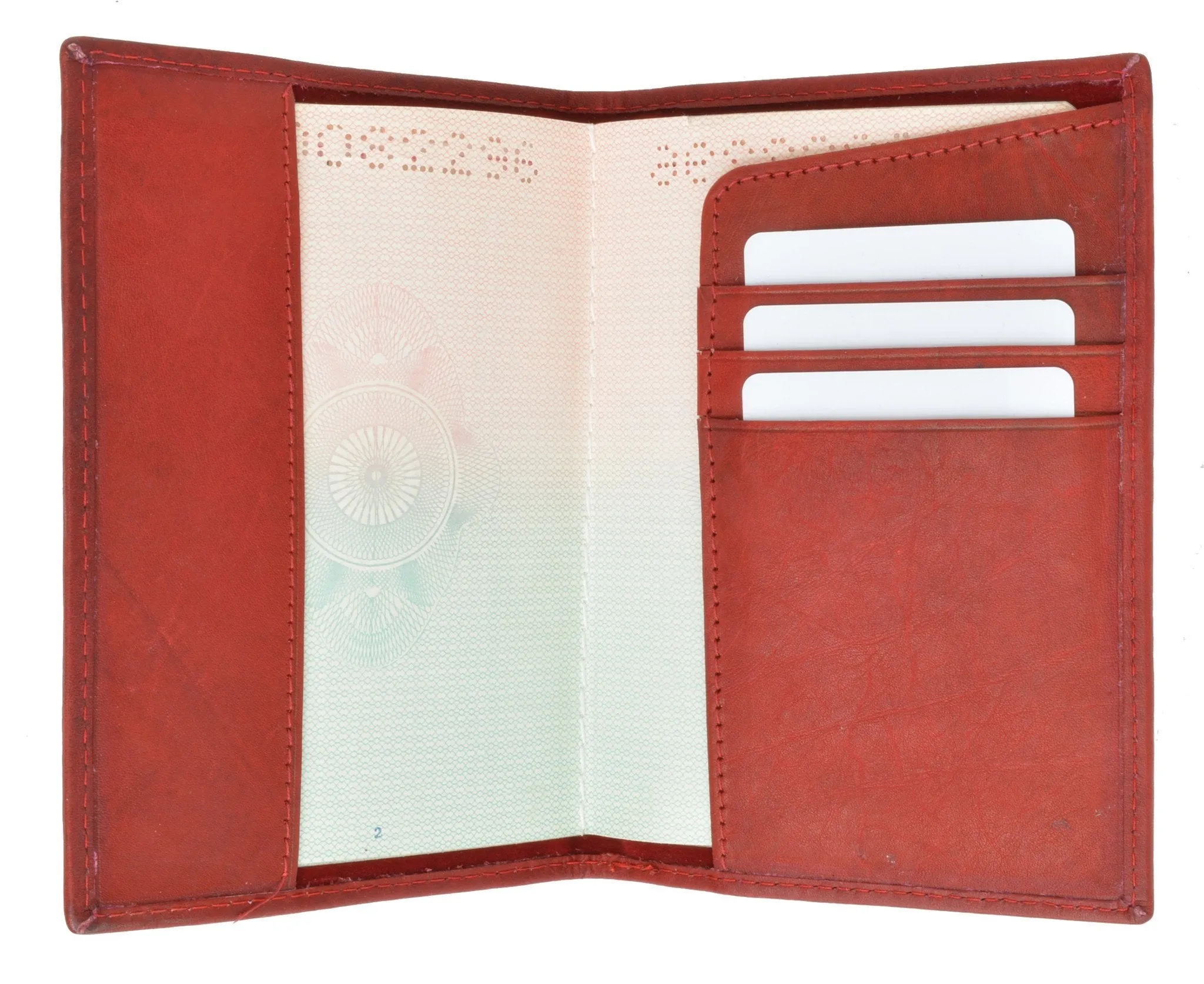 Leather Passport wallet with Card holder 601 CF IMPRINT