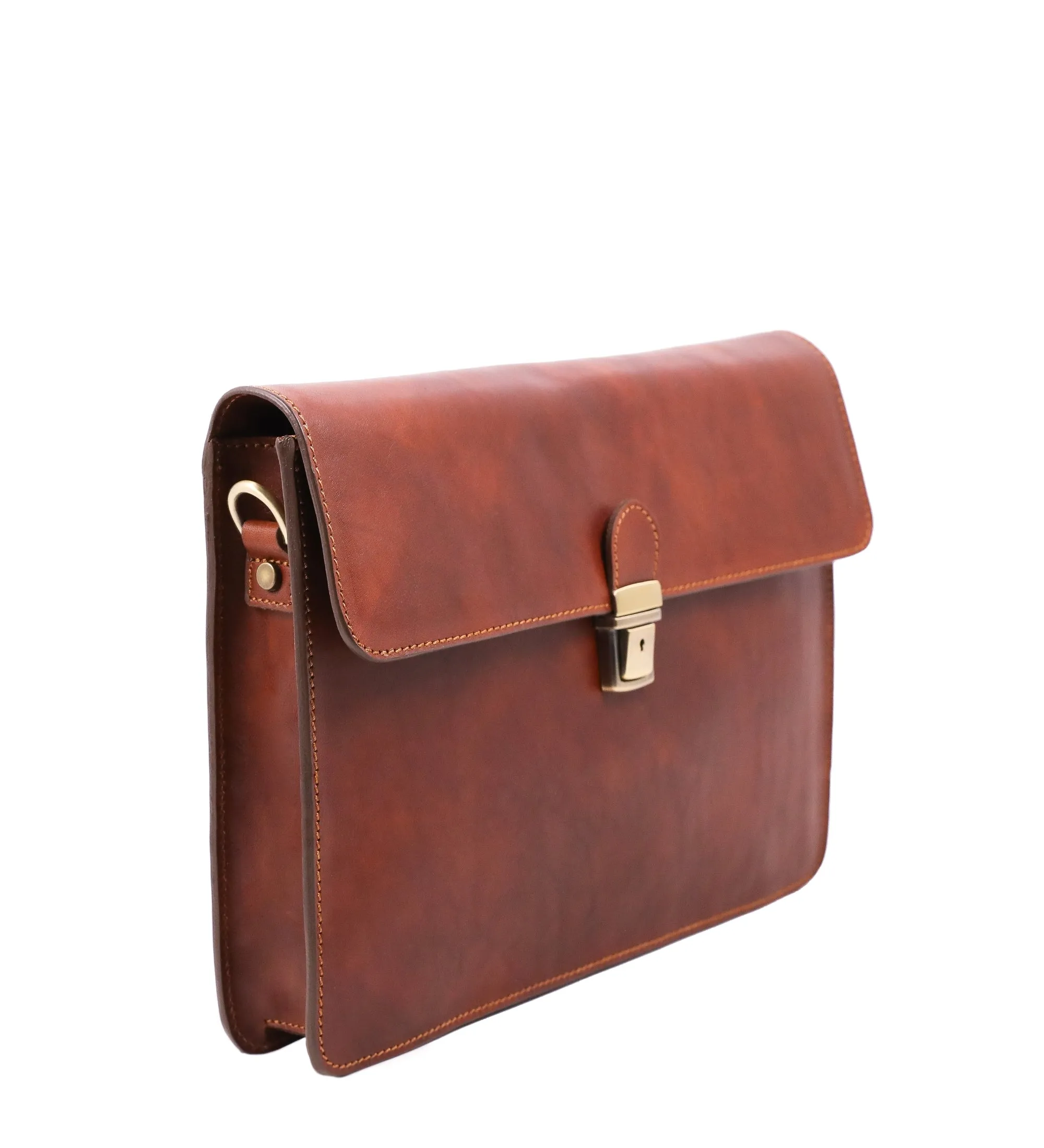 Leather Portfolio Work Bag with Shoulder Strap  - The Corrections