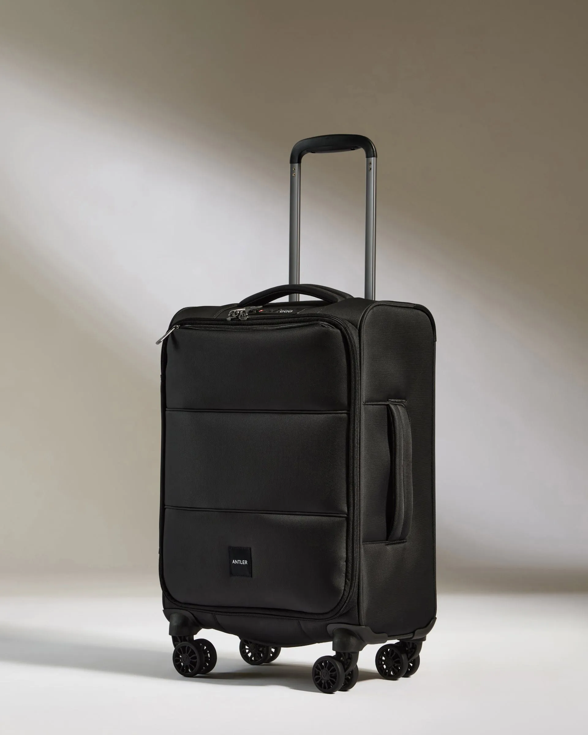 Lightest Suitcase Set in Black - Soft Stripe